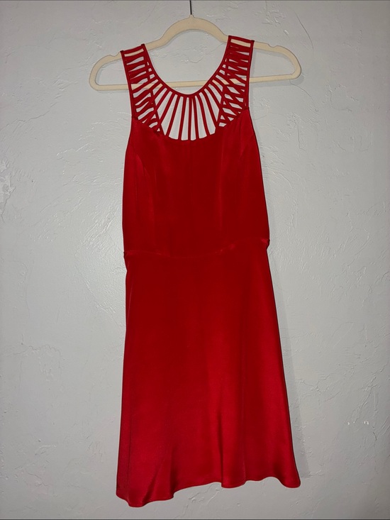 Parker Dresses & Skirts - Parker Red Sleeveless Mini Dress with Cutout Yoke